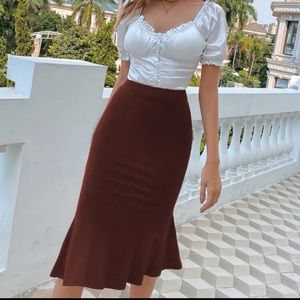 SHEIN solid mermaid skirt